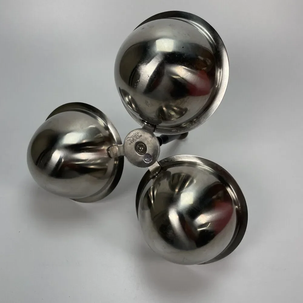 Vintage Oneida Custom Stainless 18/8 Condiment Relish 3 Bowl Server Original Box